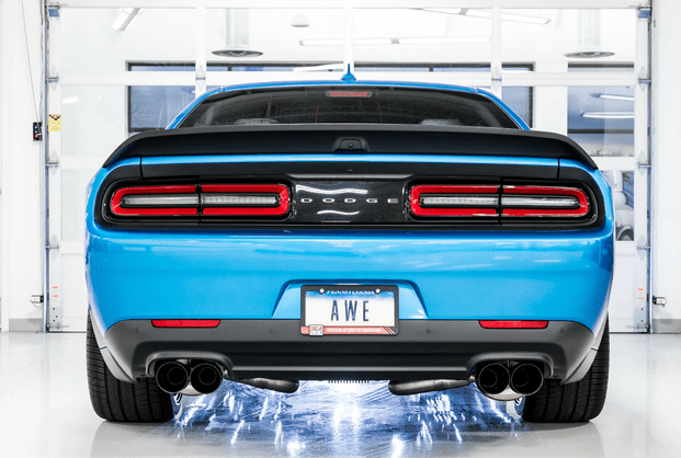 AWE Touring Cat - Back Exhaust, Black Tips 2015 - 2023 Challenger 6.2L/392/6.4L - Speedlogix