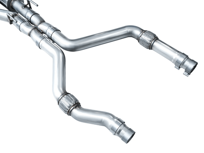 AWE Touring Cat - Back Exhaust, Black Tips 2020 - 2024 Explorer ST - Speedlogix