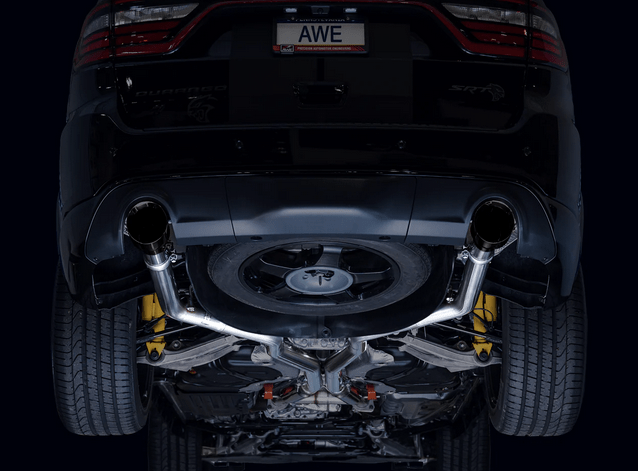 AWE Track Cat - Back Exhaust, Black Tips 2018 - 2023 Durango 6.4L/6.2L - Speedlogix