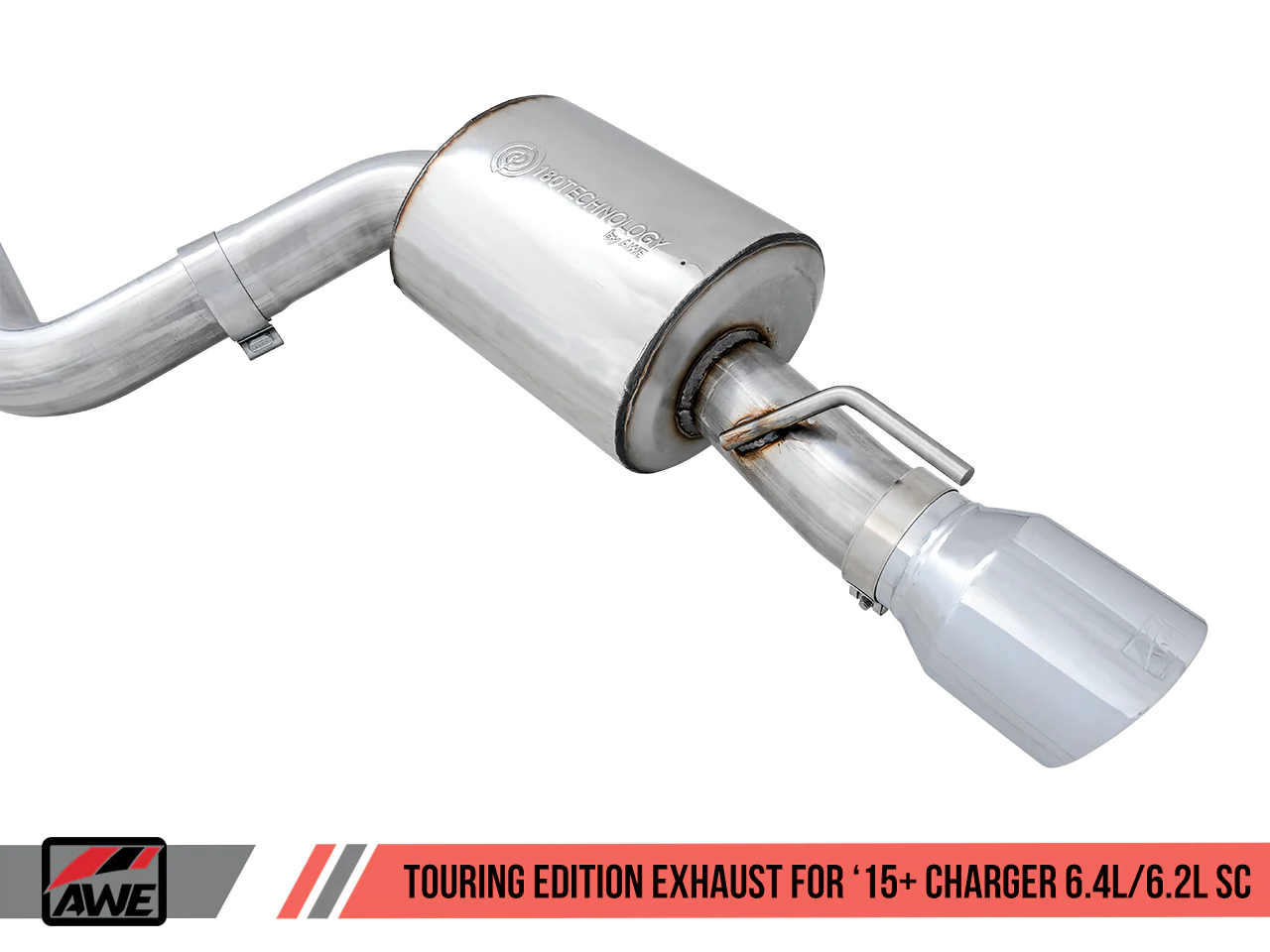 AWE Touring Cat-Back Exhaust, Chrome Tips 2015-2023 Charger 6.2L/392/6.4L - Speedlogix