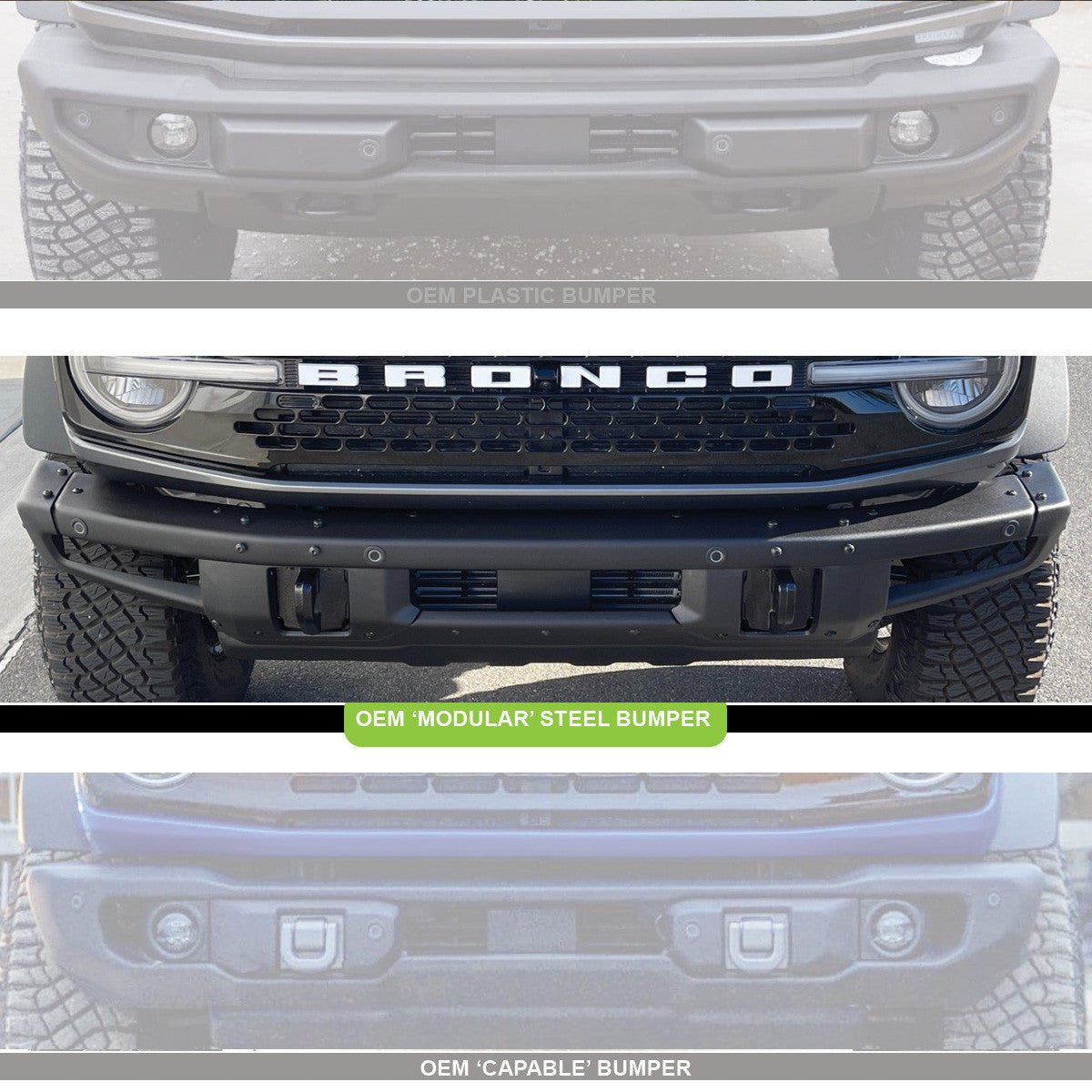 Baja Designs XL Linkable Bumper Light Kit W/ OE Steel Bumper 2021 - 2025 Bronco - Speedlogix