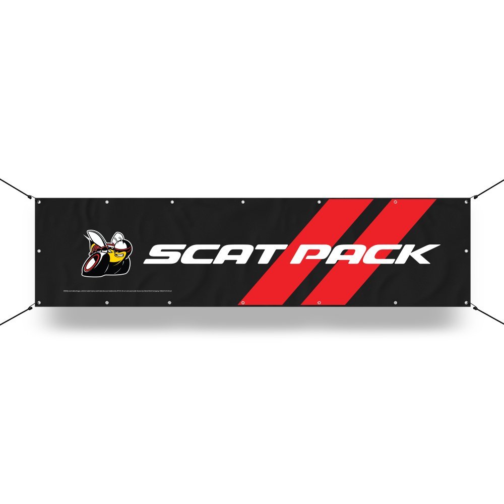 Banner - Dodge Scat Pack with Rhombus Long - Speedlogix