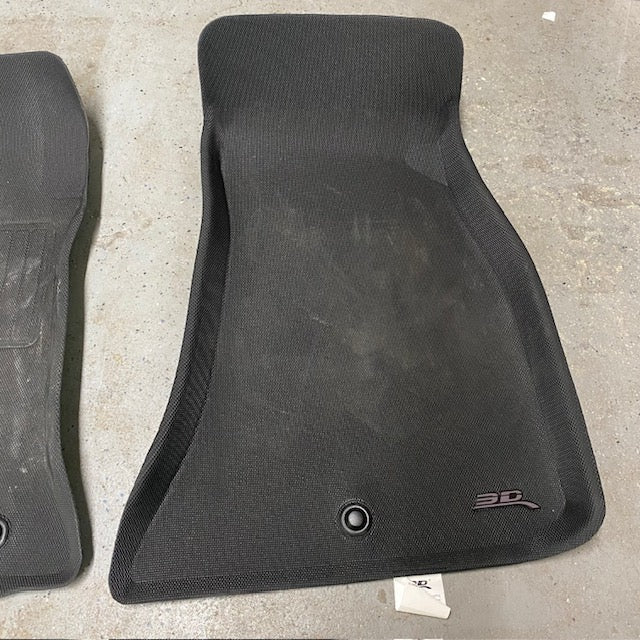 Blemished/Discounted 3D MAXpider Black Front Kagu Floor Mats 2015 - 2023 Challenger - Speedlogix