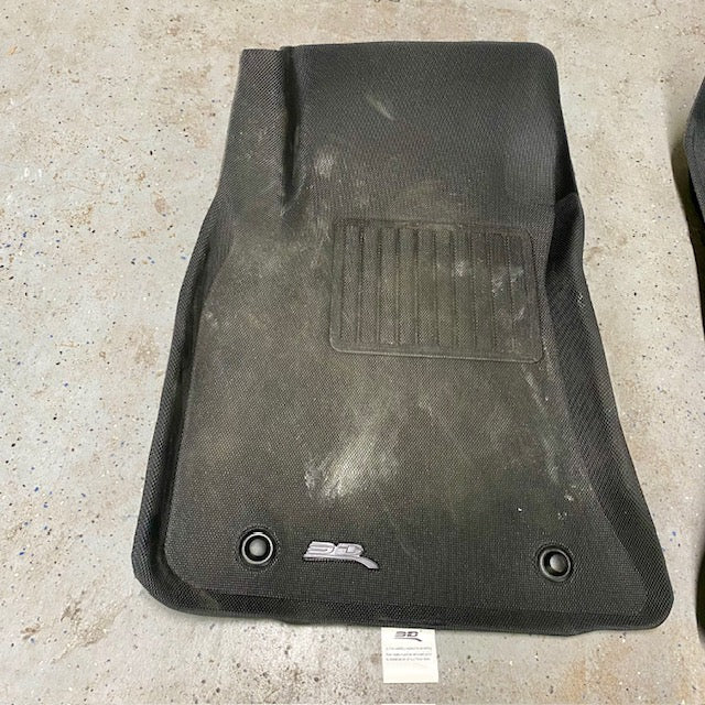 Blemished/Discounted 3D MAXpider Black Front Kagu Floor Mats 2015 - 2023 Challenger - Speedlogix