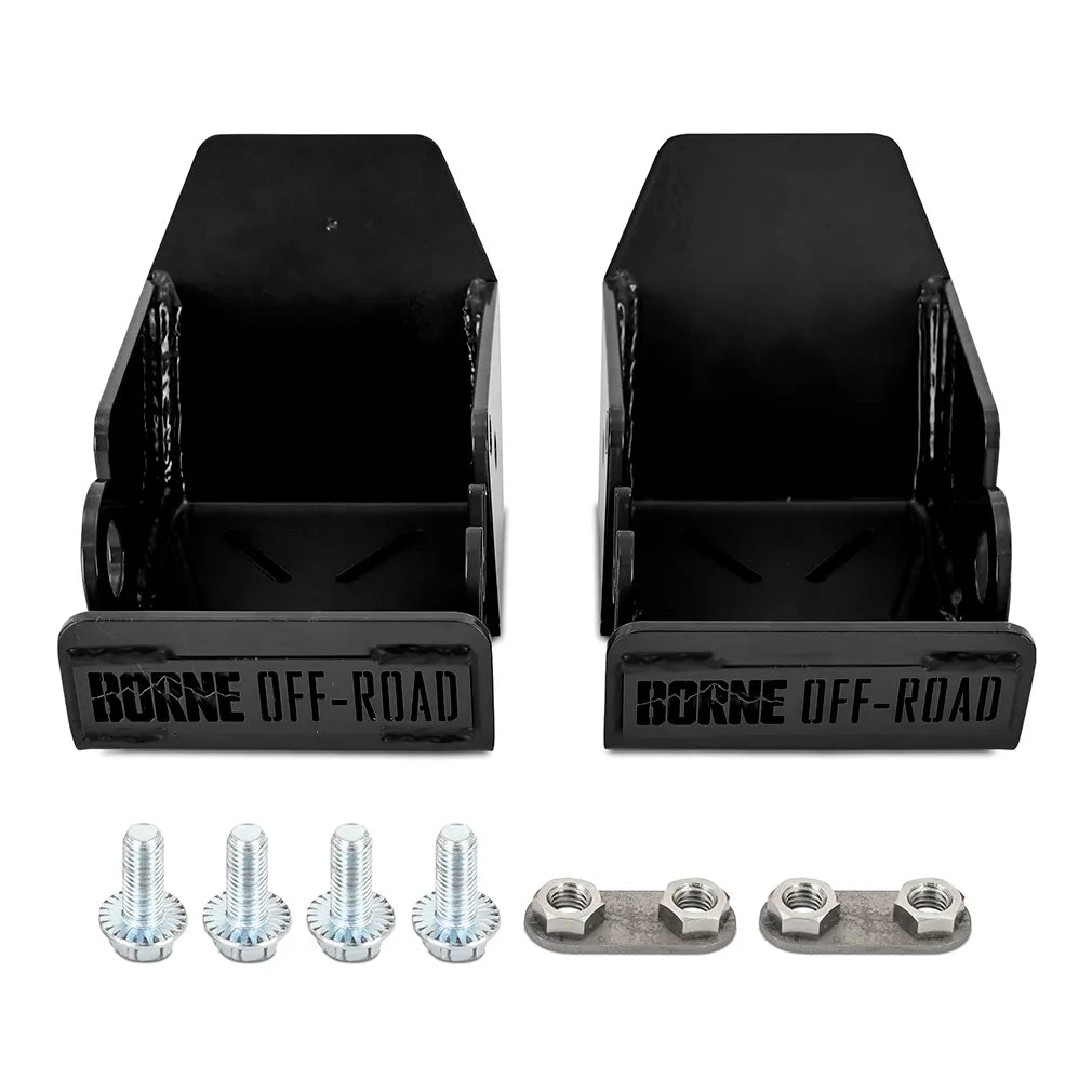 Borne Off-Road Rear Shock Skid Plates 2021-2023 Bronco - Speedlogix