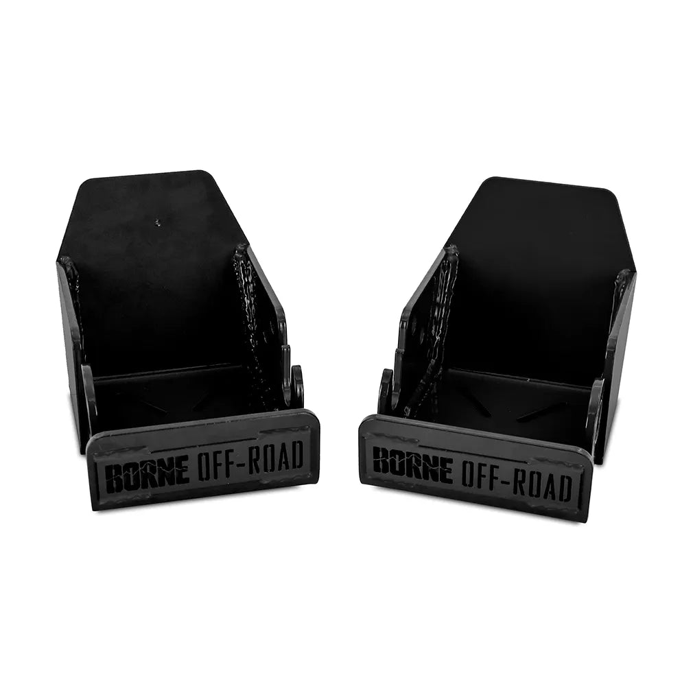 Borne Off-Road Rear Shock Skid Plates 2021-2023 Bronco - Speedlogix