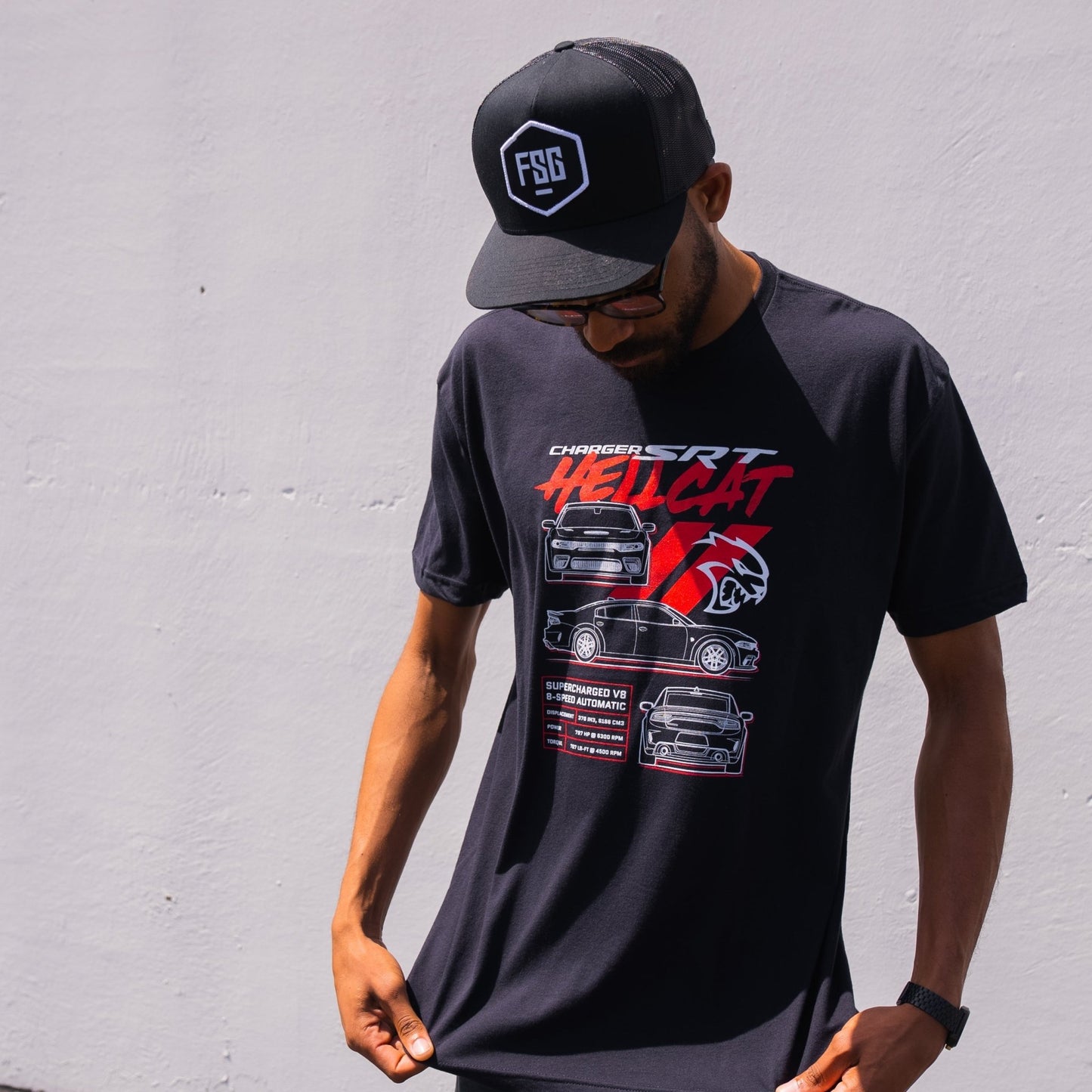 Charger Blueprint T-Shirt - Speedlogix