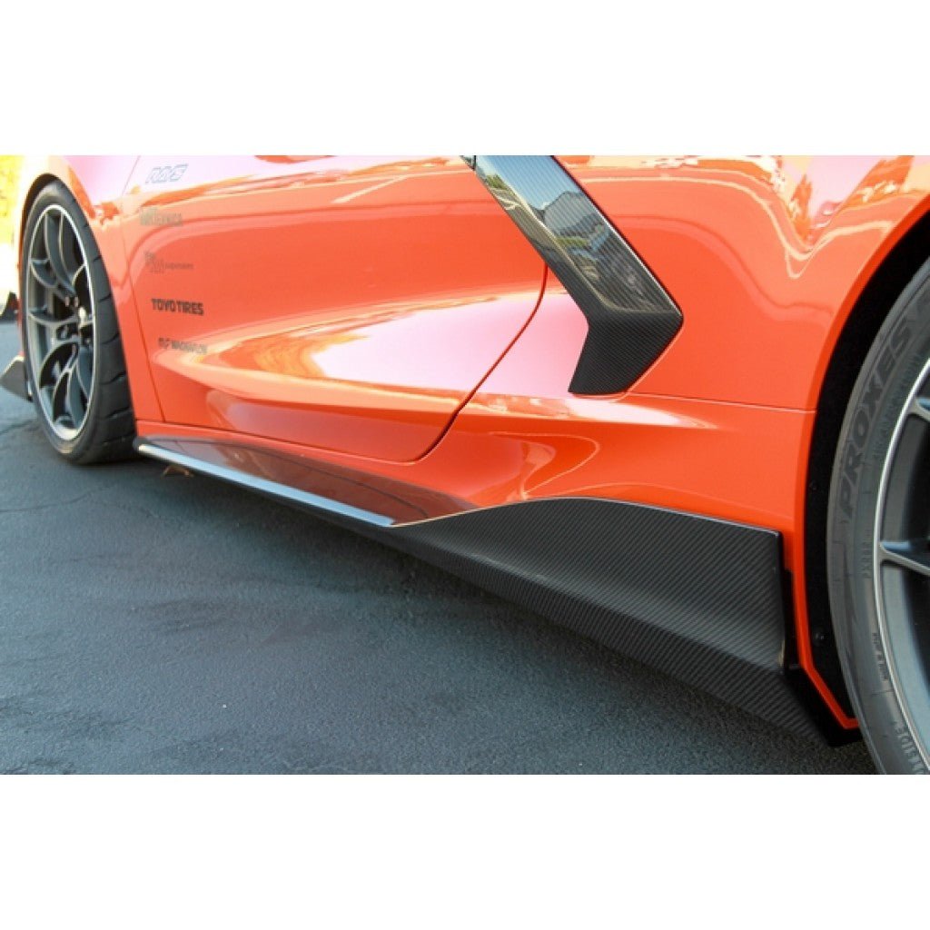 Chevrolet Corvette C8 Carbon Fiber Side Rocker Extensions/ Side Skirt - Speedlogix