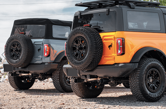 Corsa Sport Cat - Back Exhaust, Black Tips, 2 - door 2021 - 2023 Bronco 2.7L - Speedlogix