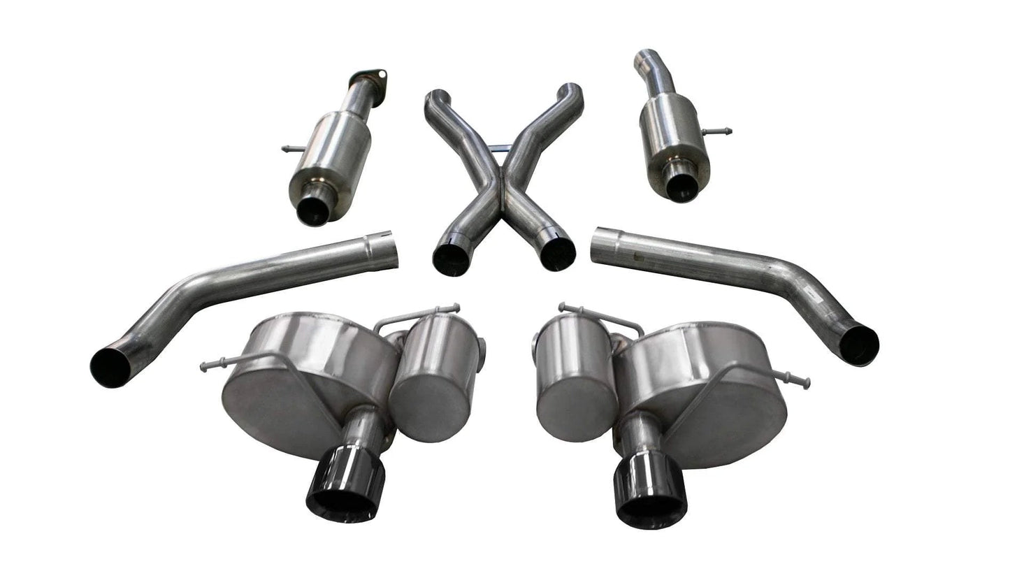 Corsa Sport Cat - Back Exhaust, Black Tips 2012 - 2021 Grand Cherokee 392/6.4L - Speedlogix