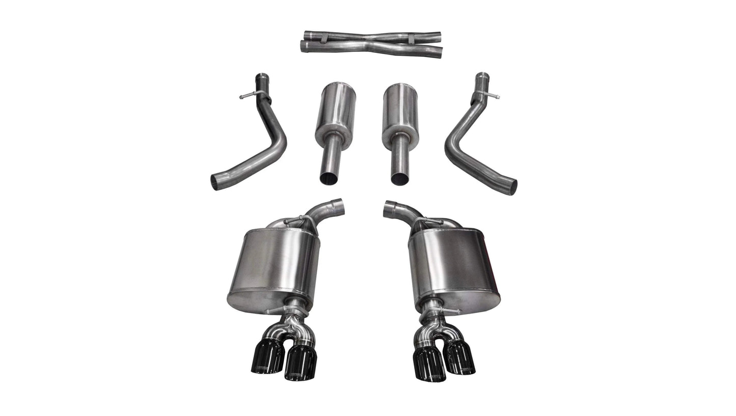 Corsa Sport Cat - Back Exhaust, Black Tips 2015 - 2016 Challenger 5.7L - Speedlogix