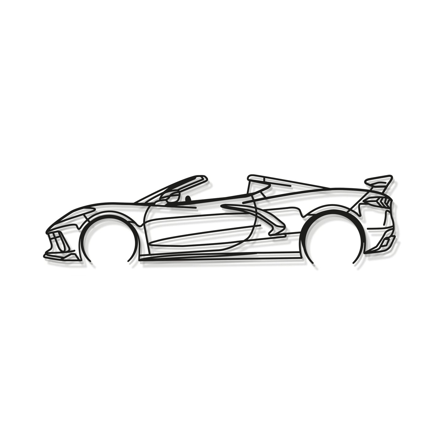Corvette C8 Detailed Metal Car Wall Art - MT0922 - Speedlogix