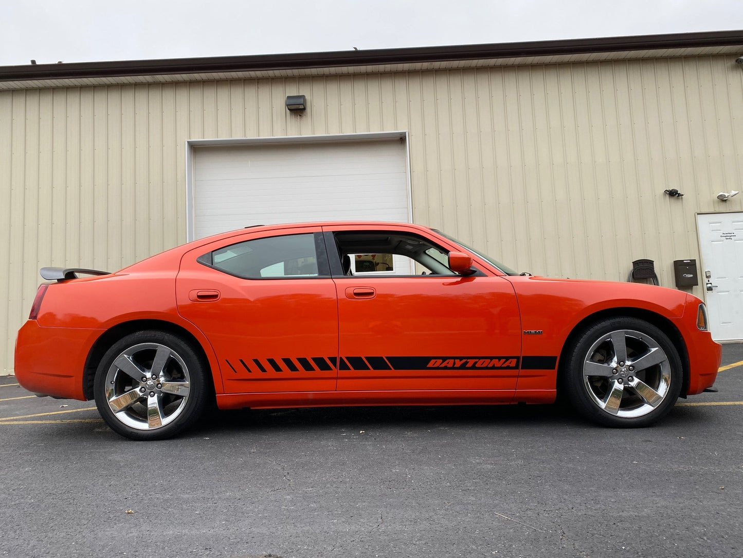 "DAYTONA" Side Rocker Stripe Decals for 2006 - 2021 Dodge Charger (x2) - Speedlogix