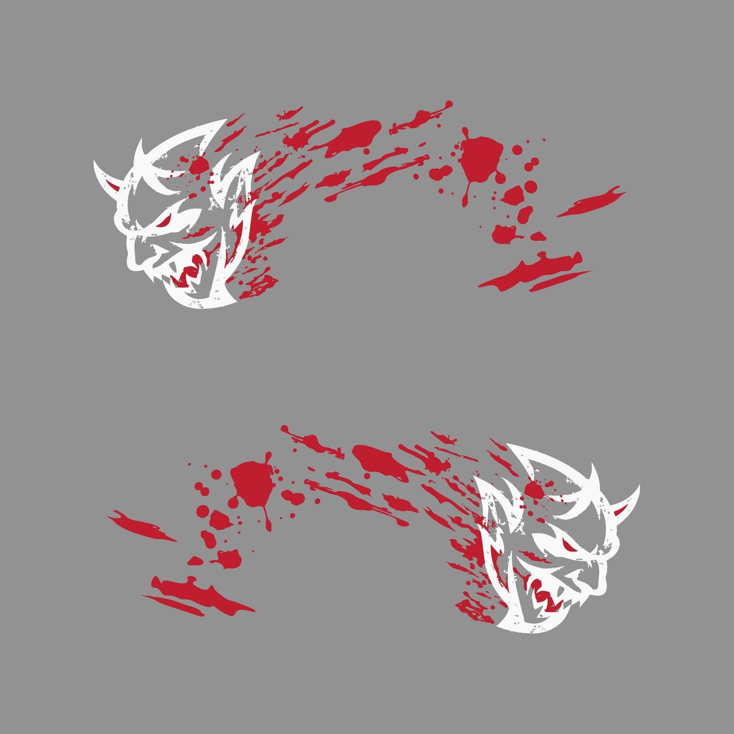 Demon Decal Sticker for Dodge Challenger SRT. Blood Splatter Car Decal. 6994 - Speedlogix