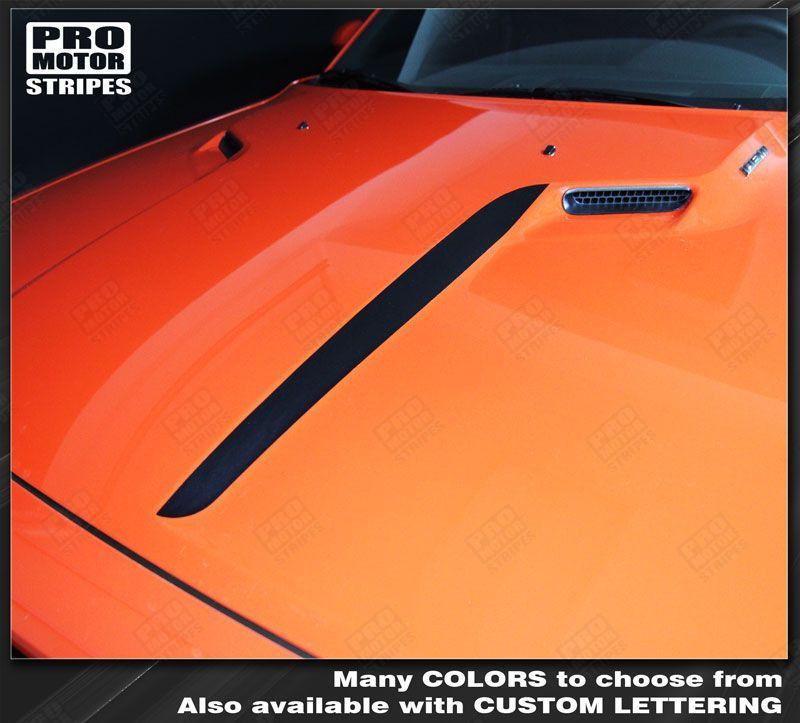 Dodge Challenger 2008 - 2014 Hood Cowl Side Spear Stripes - Speedlogix