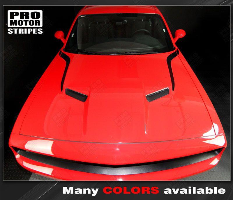 Dodge Challenger 2008-2023 Hood Cowl Side Accent Stripes