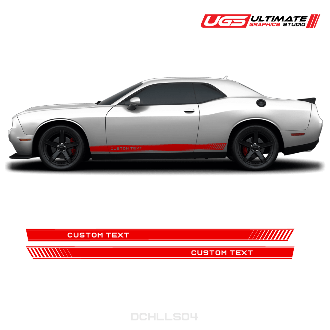 Dodge Challenger Side Skirt Graphics Custom Text - Speedlogix