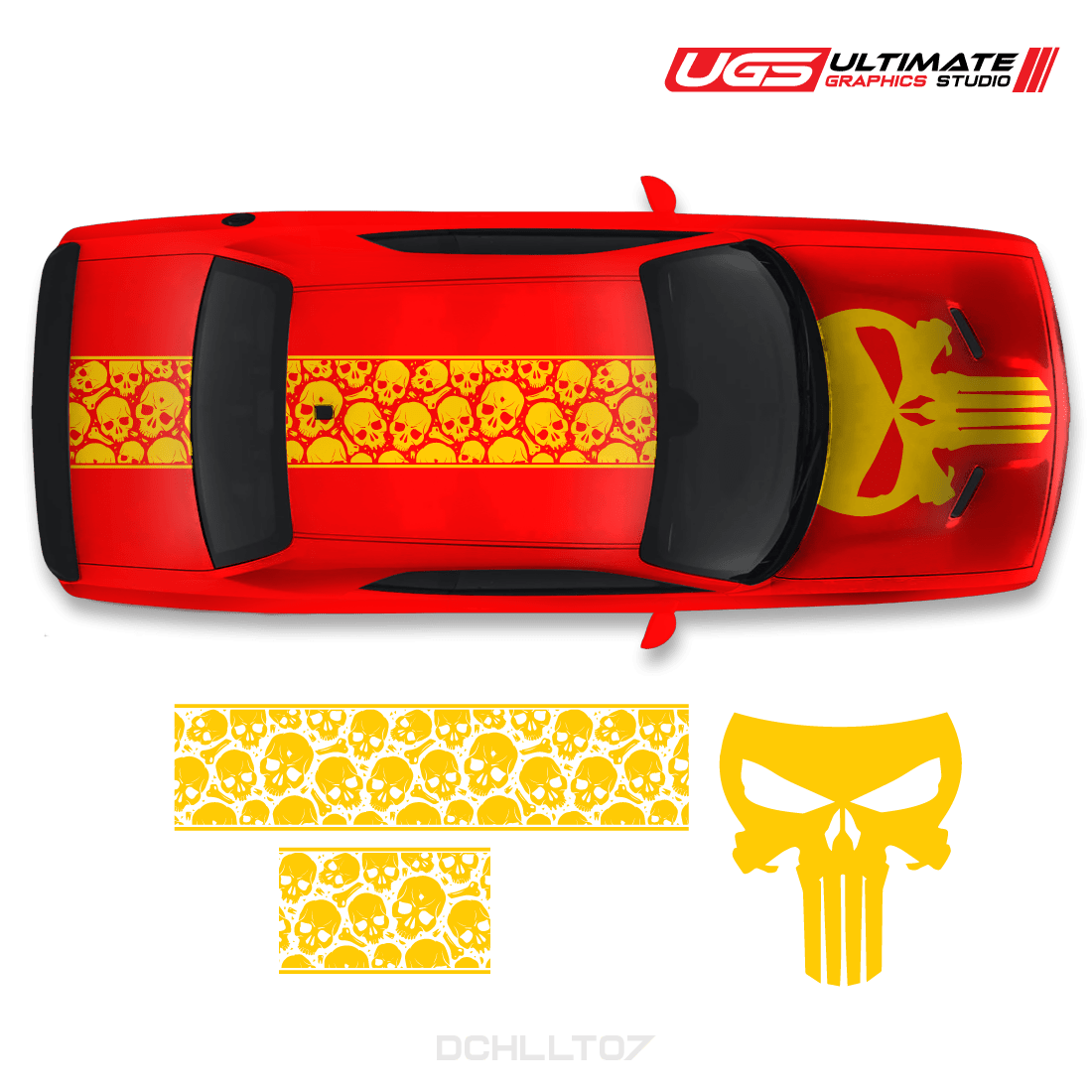 Dodge Challenger Top Skull Graphics - Speedlogix