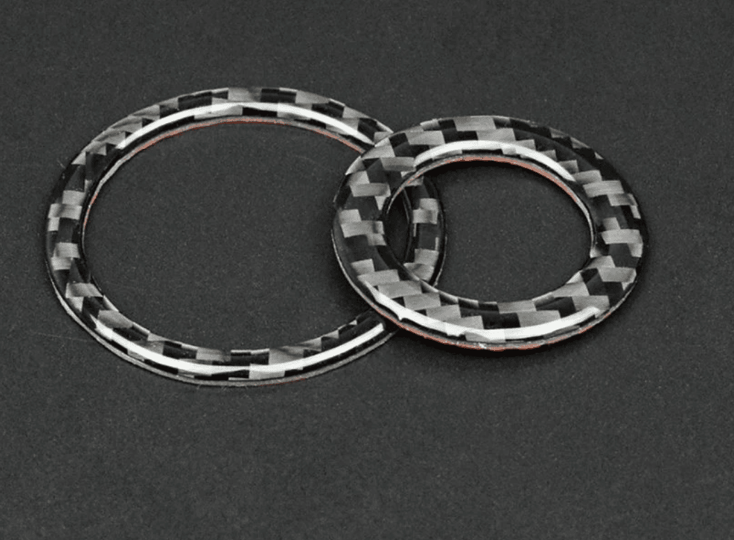 DynaCarbon Carbon Fiber Car Engine Start Stop Button Cover 2015 - 2023 Challenger - Speedlogix