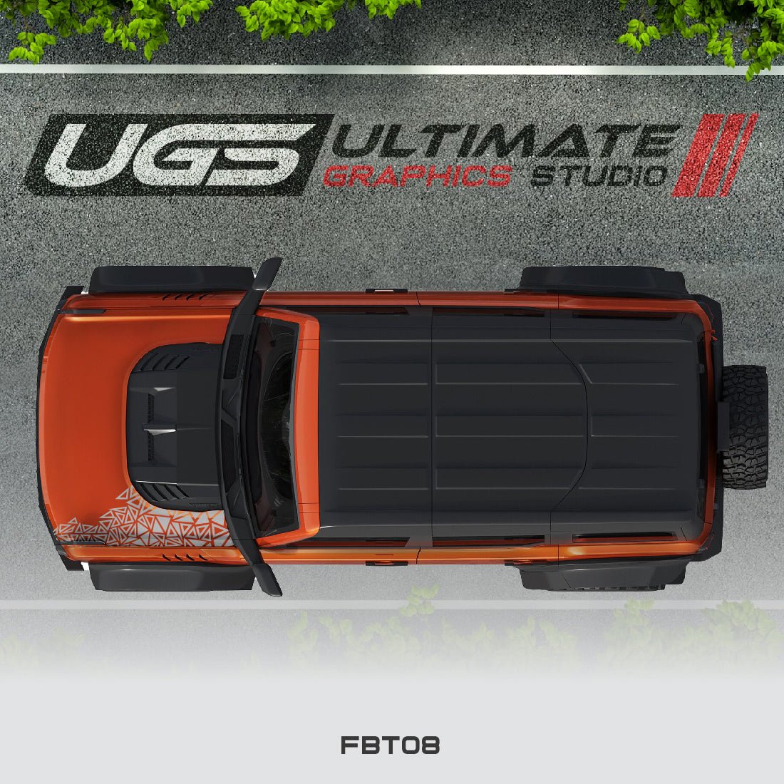 Ford Bronco Hood Pattern Graphics 1 Color - Speedlogix