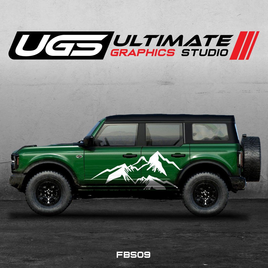 Ford Bronco Large Mountain Side Graphics - Speedlogix