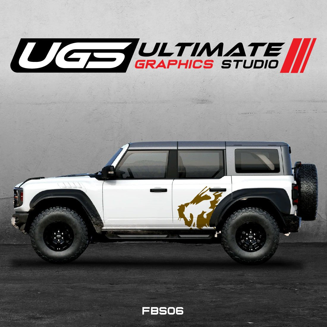Ford Bronco Logo Side 1 Color Graphics - Speedlogix