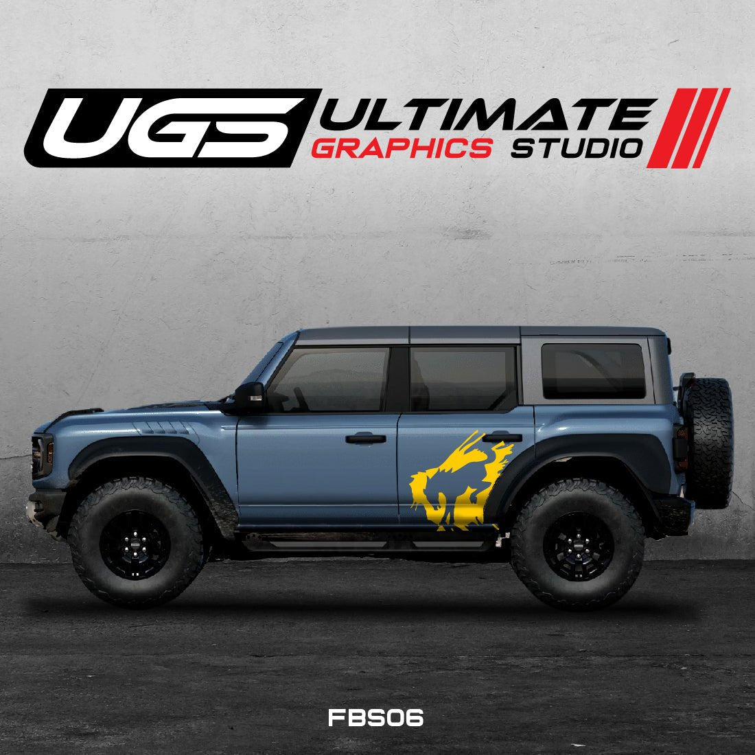 Ford Bronco Logo Side 1 Color Graphics - Speedlogix
