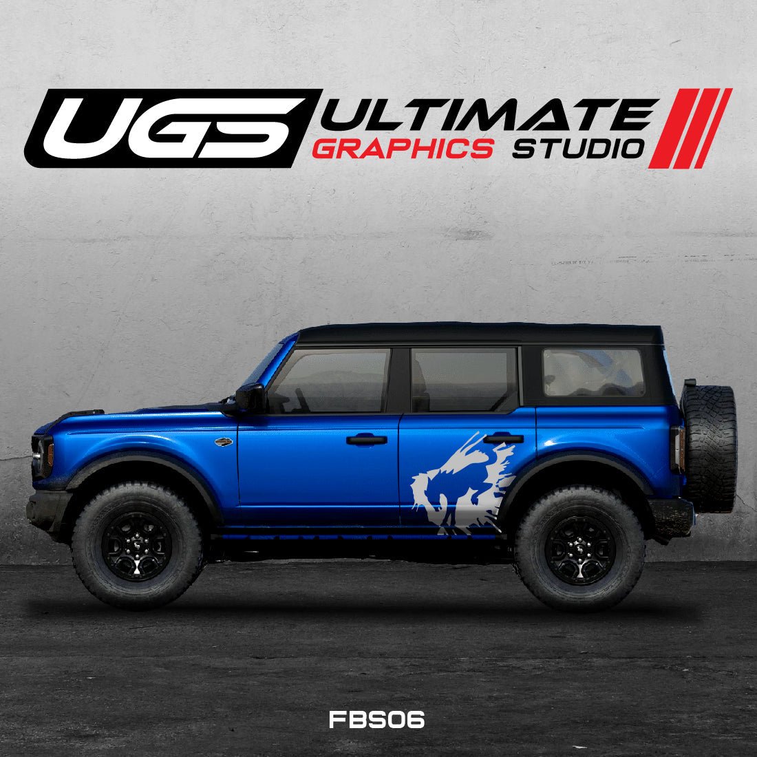 Ford Bronco Logo Side 1 Color Graphics - Speedlogix