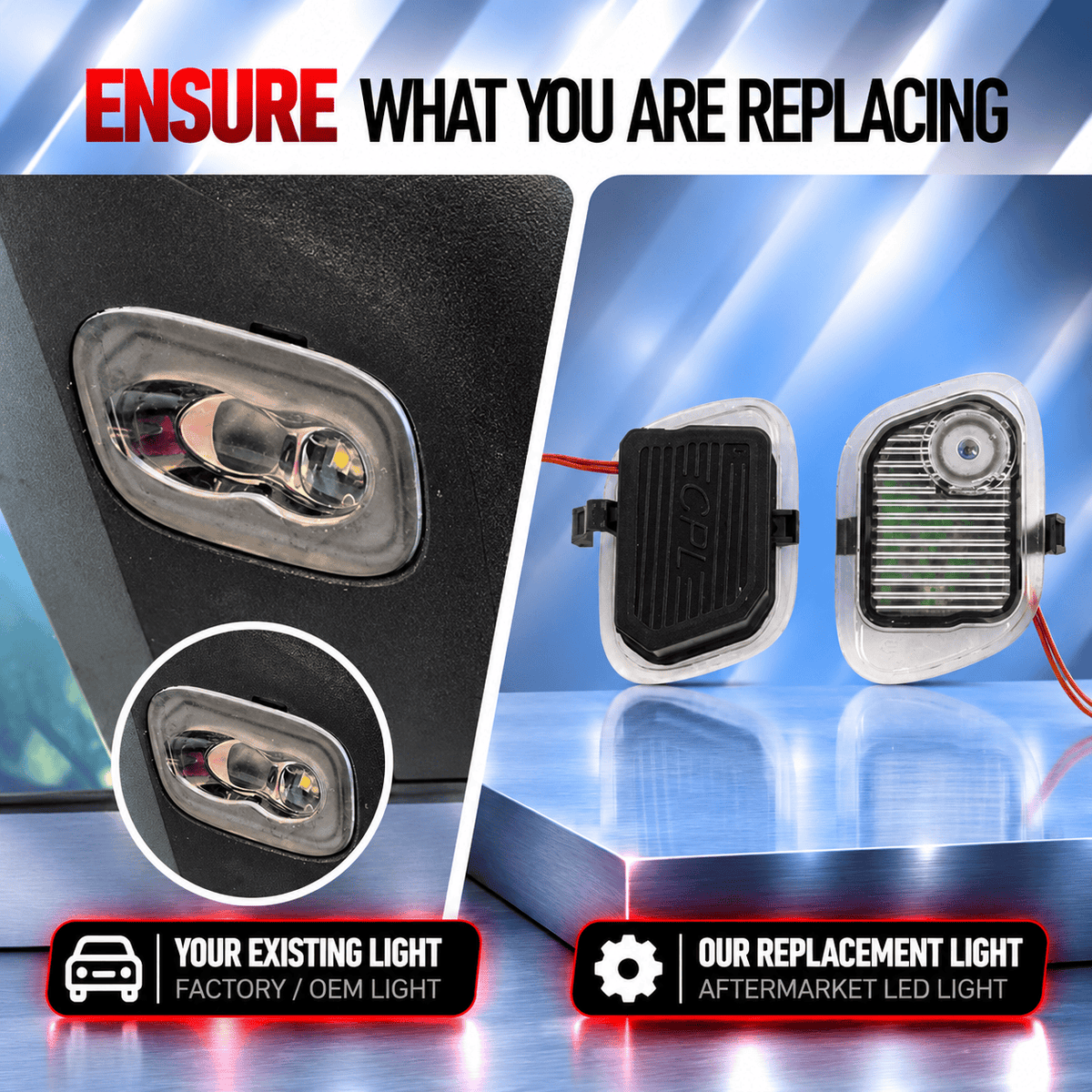 Premium LED Side Mirror Projector Puddle Approach Lights for Ford Bronco 2021-2026