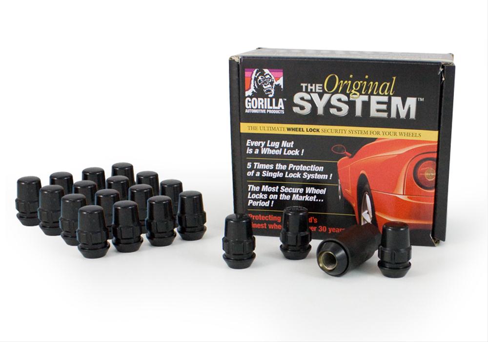 Gorilla Black Locking Lug Nuts (20) 2005-2023 Challenger/Charger - Speedlogix