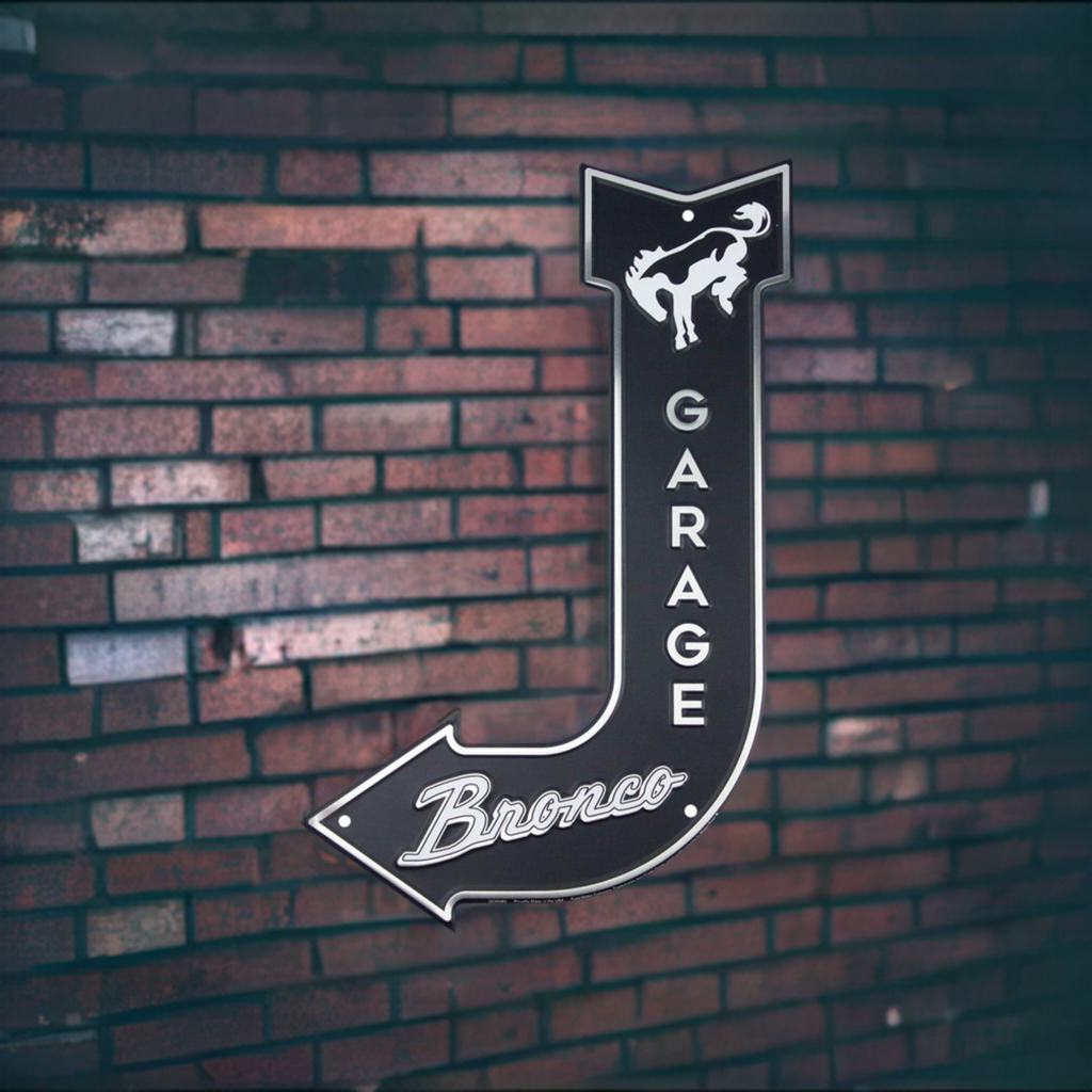 Bent Arrow Bronco Garage Metal Sign