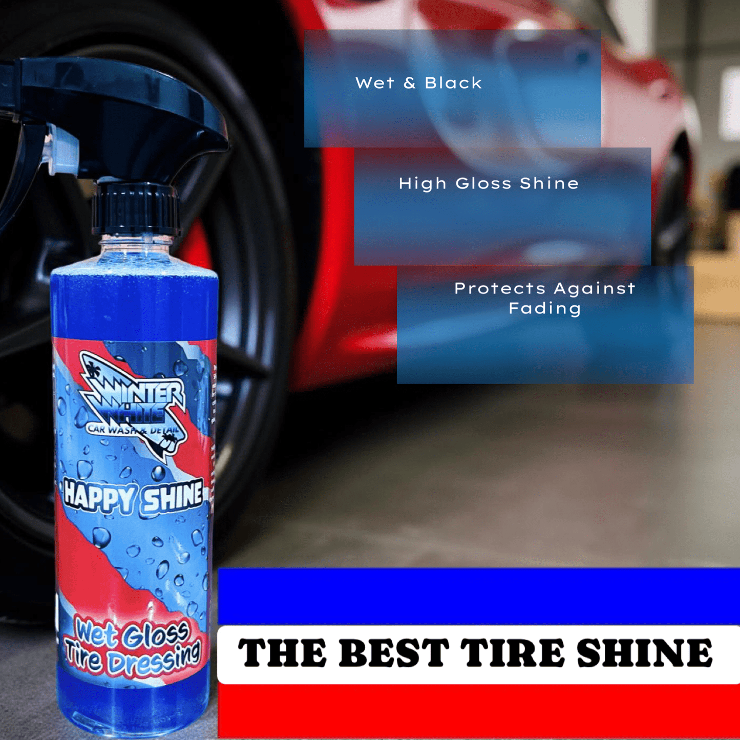 Happy Shine Wet Gloss Tire Dressing (16 fl oz) - Speedlogix