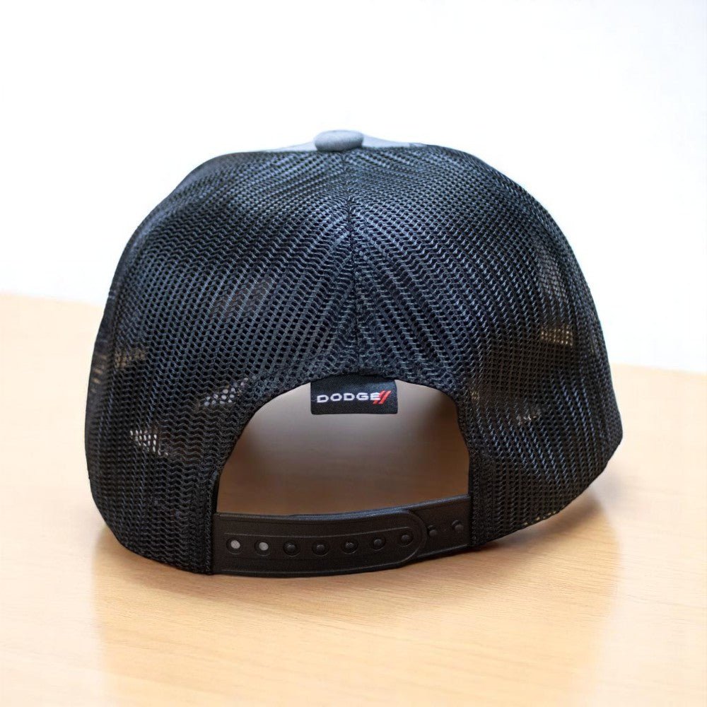 Hat - Dodge SRT Hellcat SnapBack Trucker (Heather Grey/Black) - Speedlogix