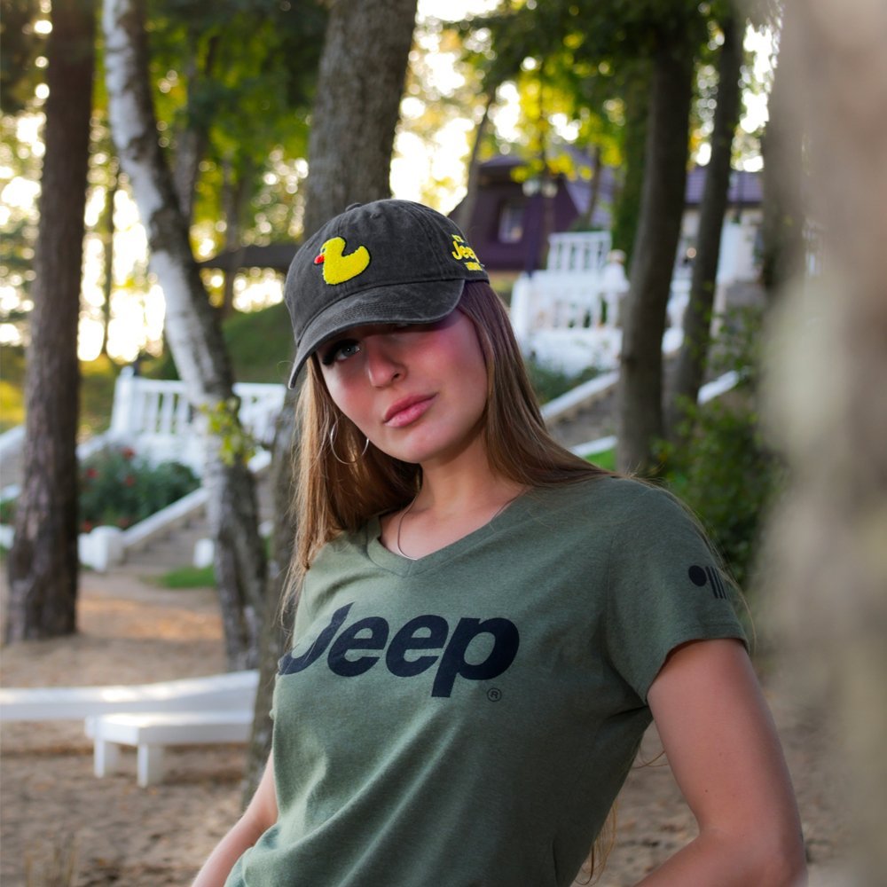 Hat - Jeep Chino Twill Ponytail with Chenille Duck Patch - Speedlogix