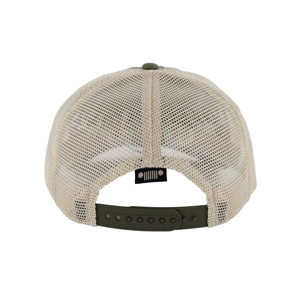 Hat - Jeep Garment Washed Trucker - Drab Green - Speedlogix
