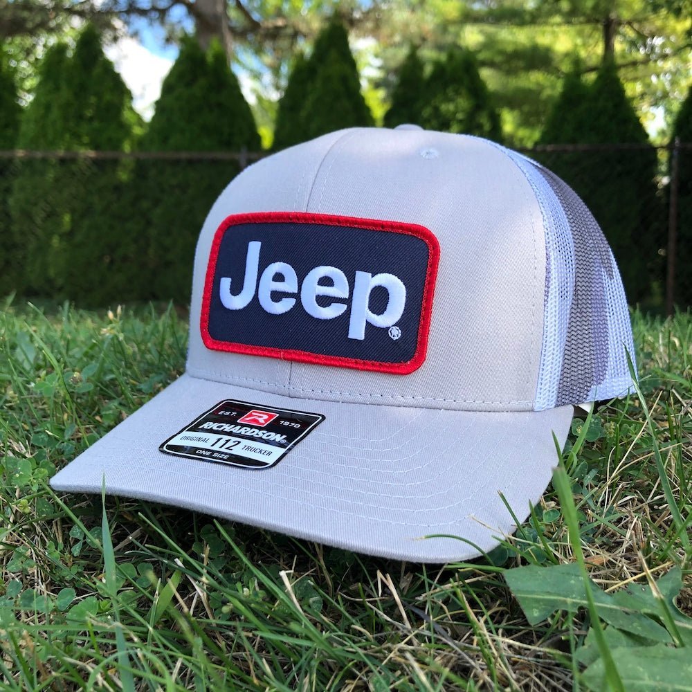 Hat - Jeep Heather Grey and Camo Trucker Patch Hat - Speedlogix