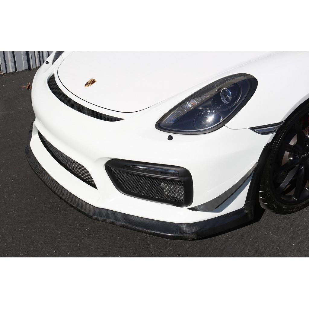 Carbon Fiber Front Bumper Canards- 2015-2016 Porsche 981 Cayman GT4