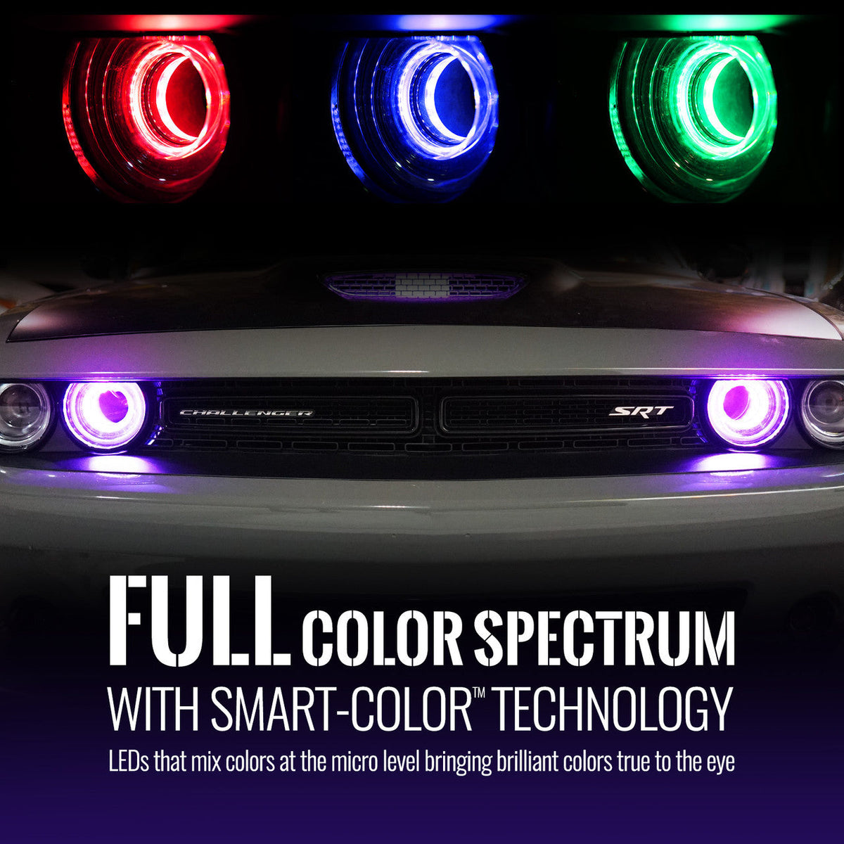 AURA LED Lighting Kit Triple Bundle (Halo + Interior + Underglow) for Dodge Challenger - Remote Control