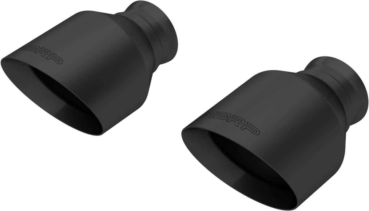 MBRP Black - Coated T304 Round Exhaust Tips 2018 - 2024 Charger/Durango 5.7L/392/6.4L/6.2L - Speedlogix
