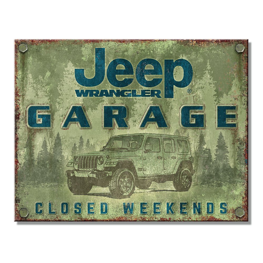 Metal Sign - Jeep Garage - Wrangler - Speedlogix