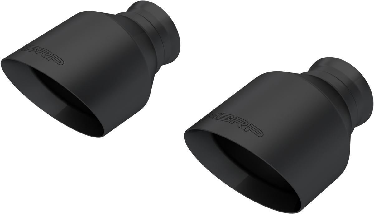 MBRP Black-Coated T304 Round Exhaust Tips 2018-2024 Charger/Durango 5.7L/392/6.4L/6.2L - Speedlogix