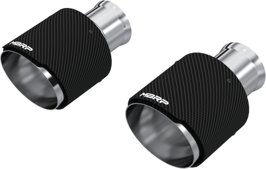 MBRP Carbon Fiber Round Exhaust Tips 2018-2024 Charger/Durango 5.7L/392/6.4L/6.2L - Speedlogix