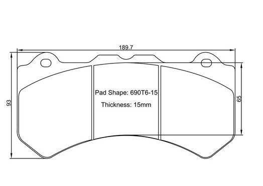 Paragon Front Maximum Friction Track Brake Pads 2015 - 2023 Challenger/Charger - Speedlogix