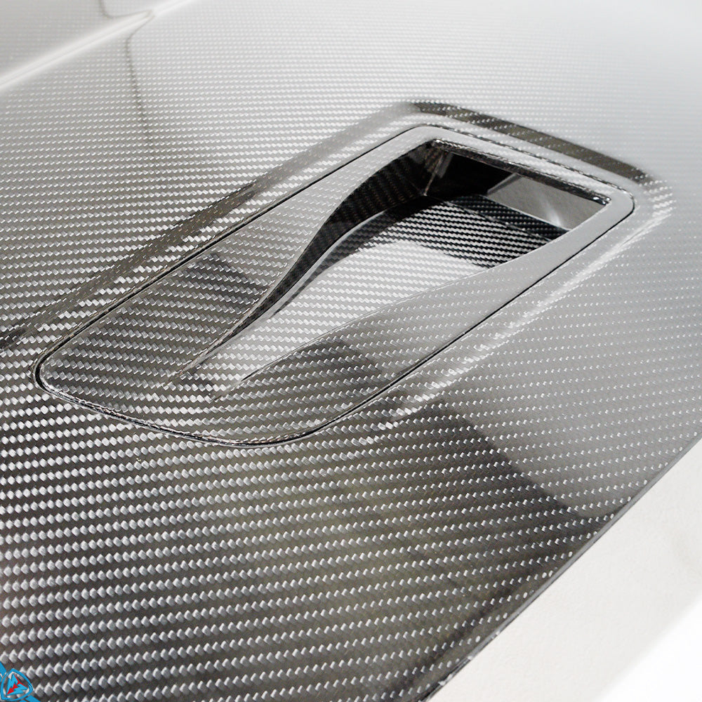 2013-2025 Porsche Boxster & Cayman (981/982) / 2012-2019 Porsche 911 (991.1/991.2) GT4 RS Style Pre-Preg Dry Carbon Fiber Hood | FYBR Aerodynamics