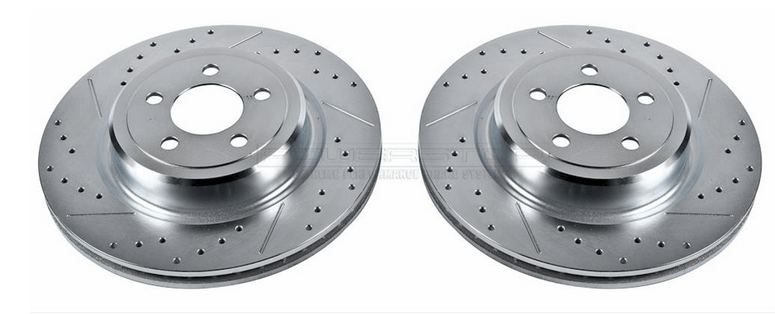 PowerStop Rear Brake Rotors, Drilled & Slotted 2005 - 2023 Challenger/Charger (4 - Piston) - Speedlogix