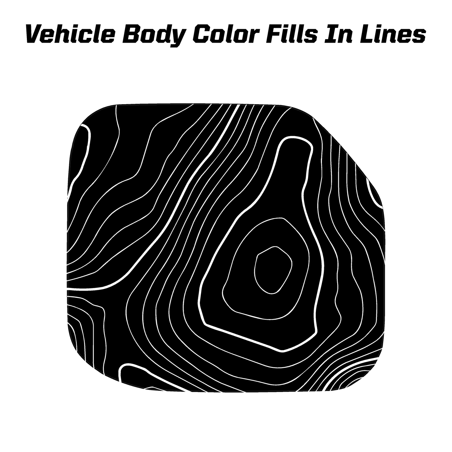Printed Series Stealth Topo Fuel Door Overlay - 2021+ Bronco - Speedlogix