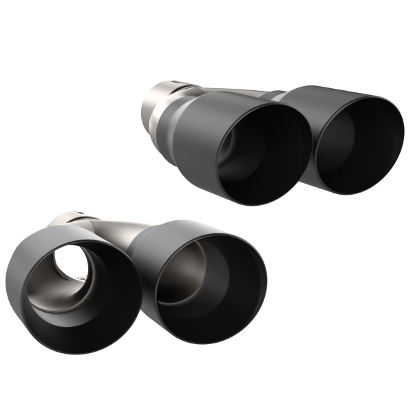 QTP Black Quad Exhaust Tips 2015 - 2023 Challenger 5.7L - Speedlogix