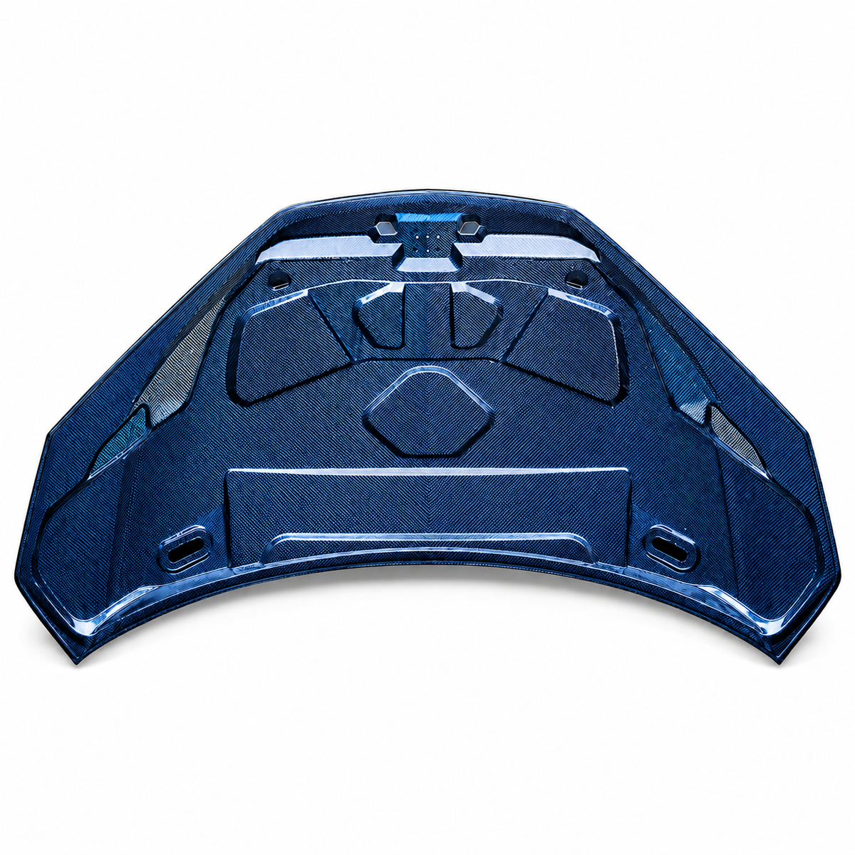 Aggressive Clear Blue Dry Carbon Fiber Hood for Lamborghini Revuelto