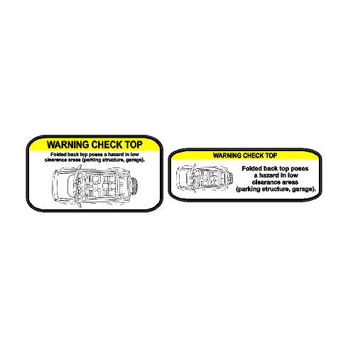 Soft Top Warning Labels - 2021+ Bronco - Speedlogix