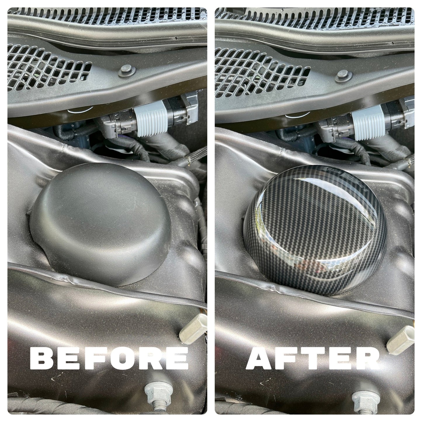 Speedlogix Strut Tower Covers (Carbon) 2005 - 2023 Challenger/Charger - Speedlogix